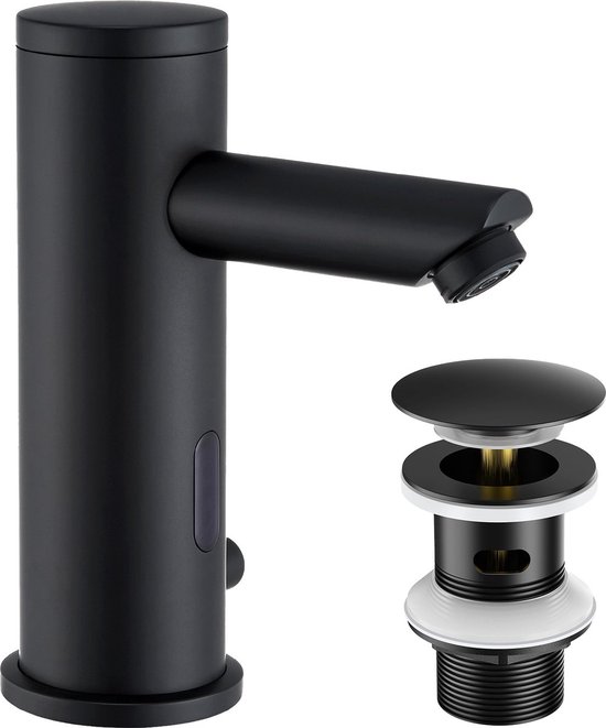 XJTNLB Automatische sensorkraan voor wastafel, waterval, zwart, kranen