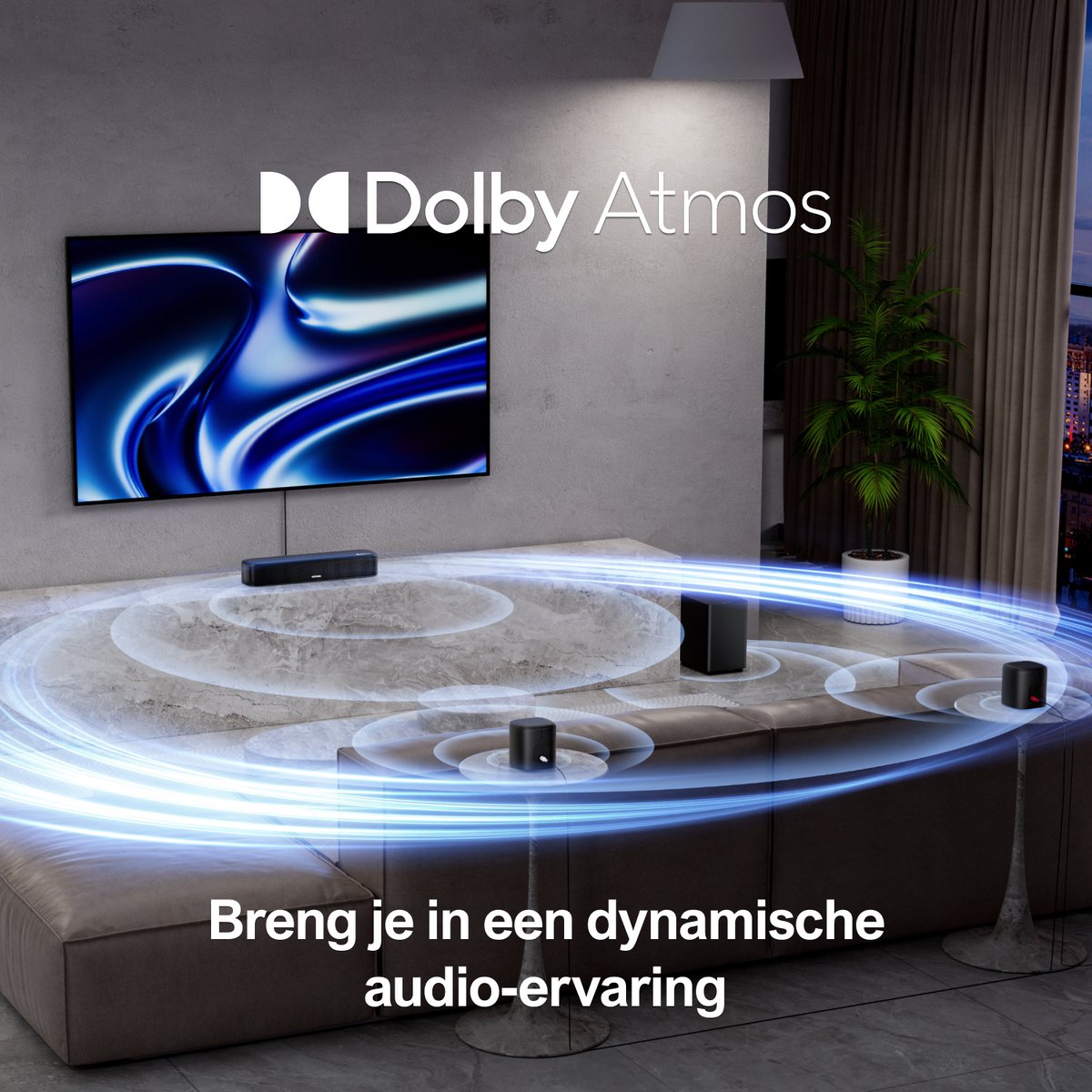 Afbeelding 3 van ULTIMEA Aura A50 Pro Home Theatre-systeem: 5.1-kanaals Dolby Atmos-soundbar met subwoofer en 2 surroundspeakers
