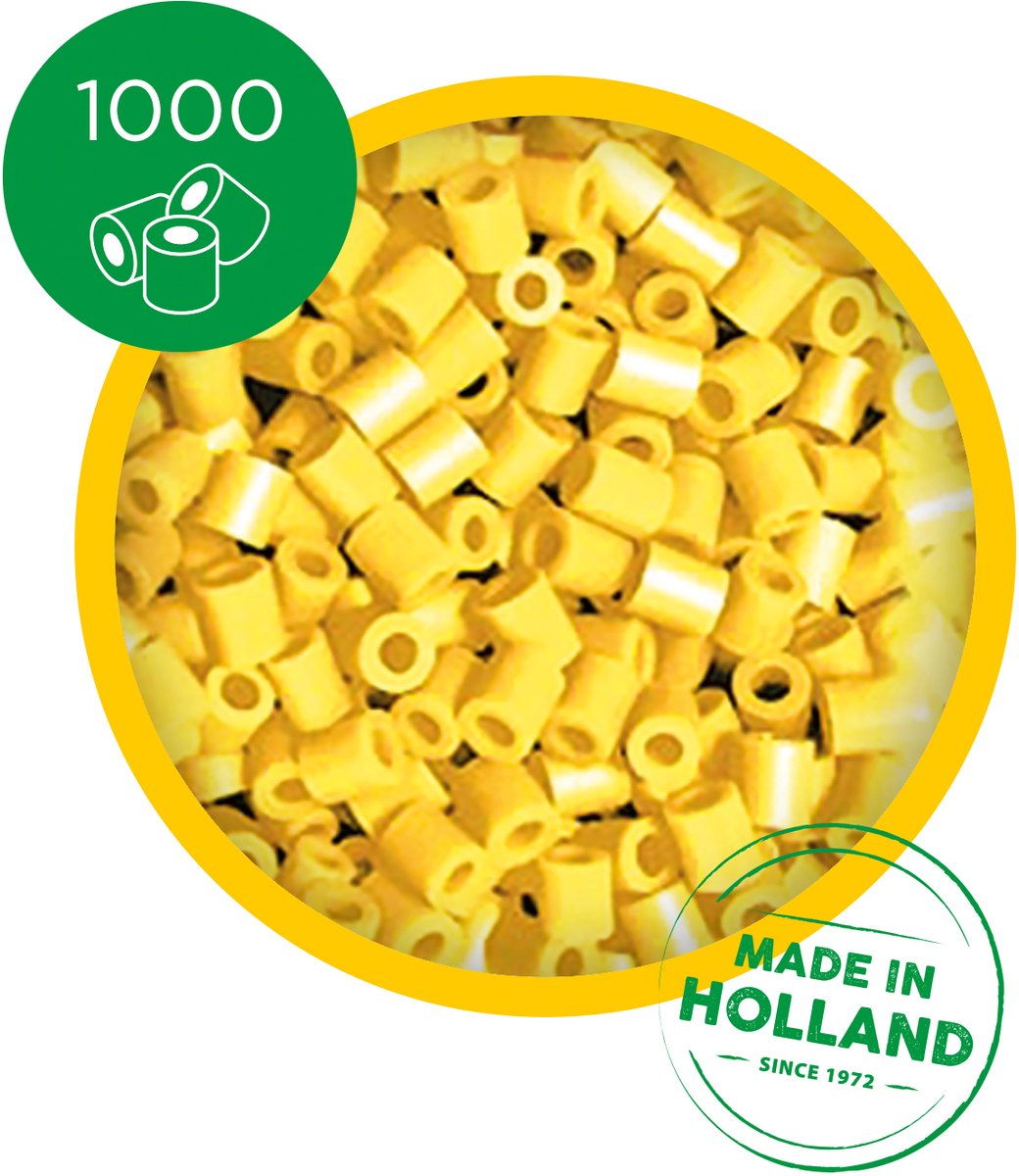 SES Creative - Beedz - Geel - Strijkkralen - 1000 Stuks - PVC Vrij - Vanaf 5 Jaar — afbeelding 4