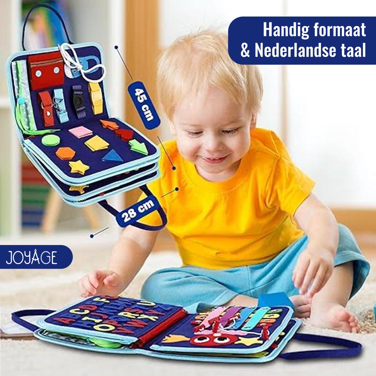 Joyage Busy Board Boek Montessori Speelgoed - Nederlands - Montessori activiteitenboek - Educatief speelgoed meisjes Speelgoed Busy book Peuter speelgoed jongens motoriek speelgoed 1 jaar 2 jaar Jongens speelgoed 3 jaar - Sensorisch speelgoed 4 jaar — afbeelding 6