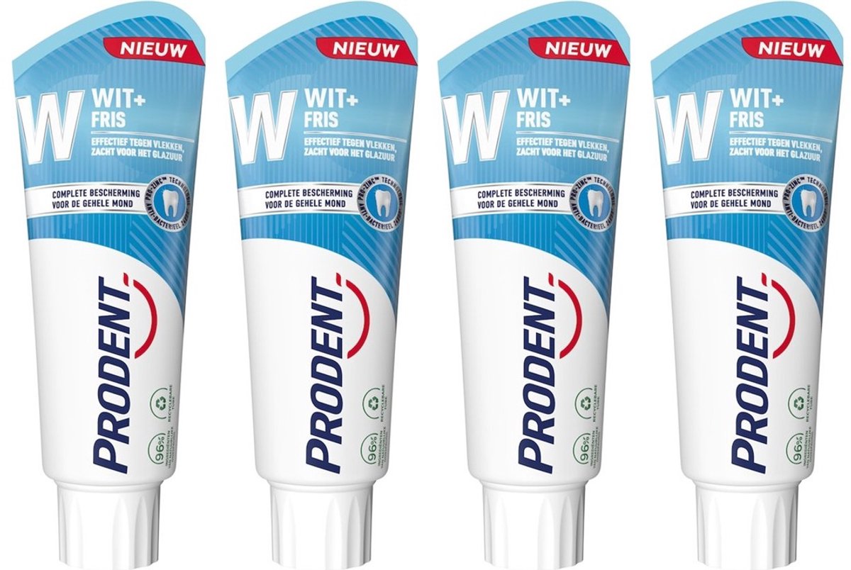 Prodent Tandpasta Wit + Fris - Voordeelverpakking 4 x 75 ml