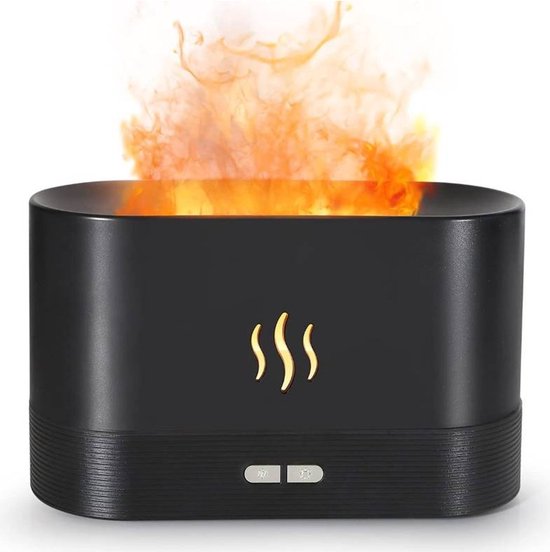 Aroma Diffuser 200ML - Luchtbevochtiger – Verdamper – Aromatherapie - Geurverspreider - Vlam effect van Zedar
