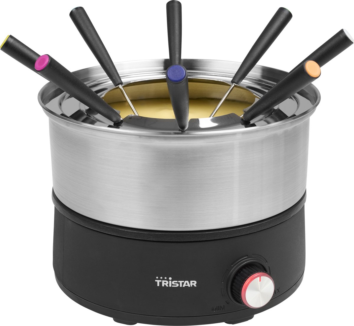 Tristar Fondueset Elektrisch FO-1110 - 1200W - 1,5L voor 8 personen - Incl 8 fonduevorkjes - PFAS-vrij — cadeau in Kookcadeaus - foto 5