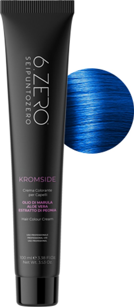 KROMSIDE – Crema colorante para el cabello 100 ml – 6.ZERO – Color blue