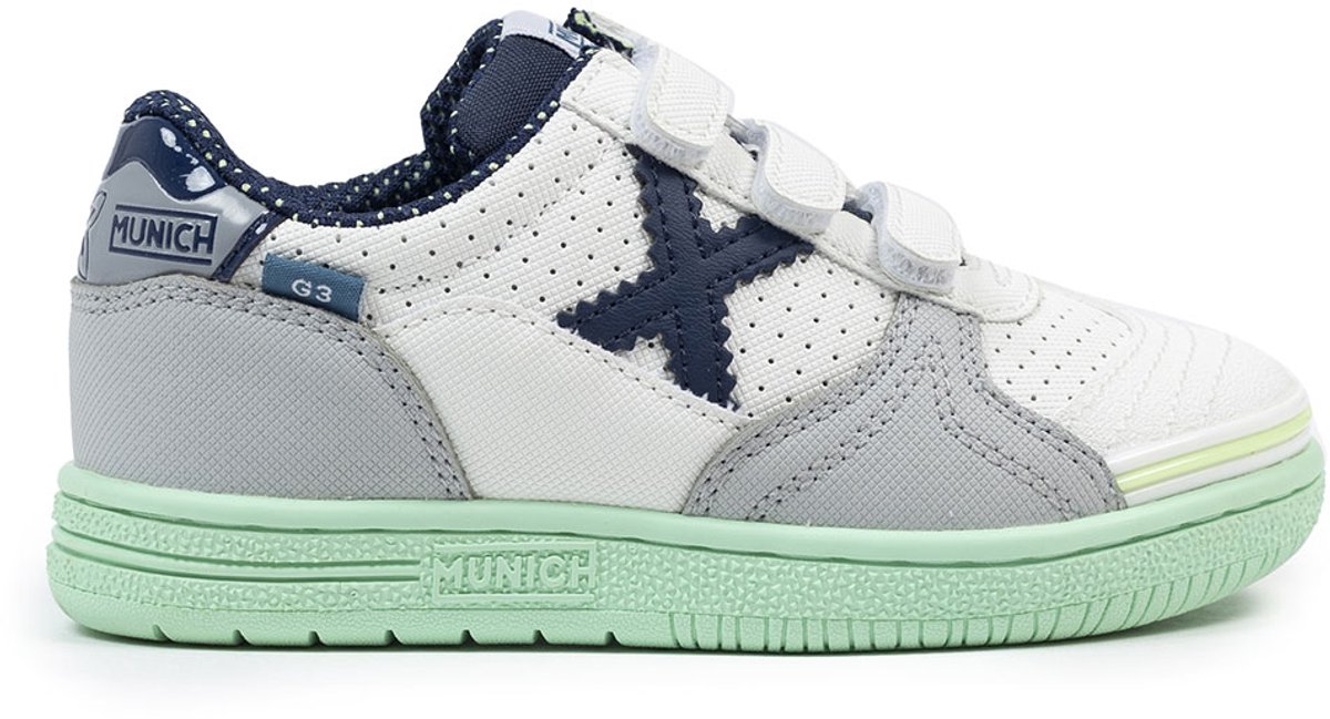 Munich G-3 Velcro 447 Zaalschoenen Wit