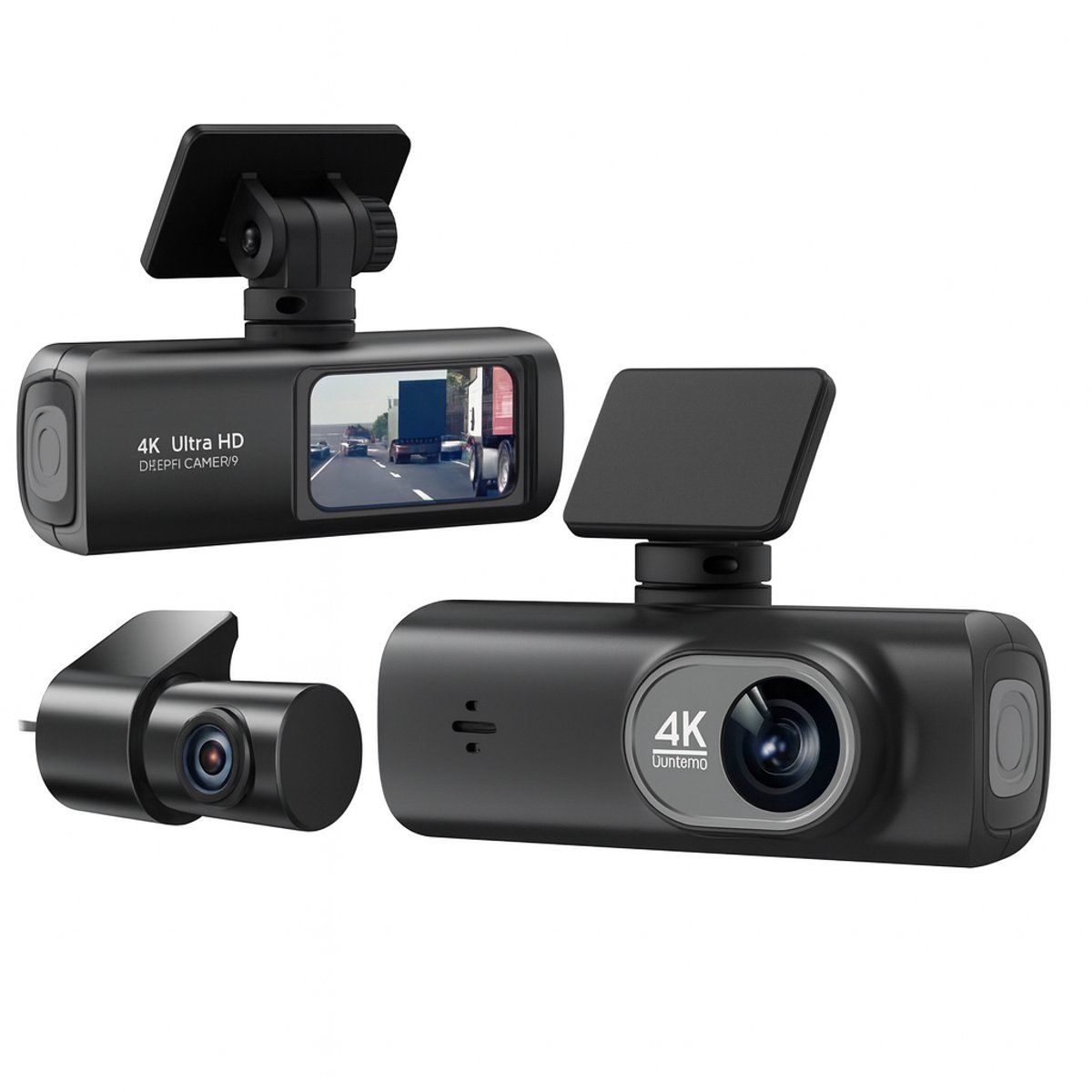 4K Dashcam Auto Voor en Achter – Dashcam – Videorecorder – Auto Camera – Met Wifi, GPS & 1.47” Scherm – GPS – Nachtzicht, Parkeermodus, G-sensor & Loop Recording – Mini DVR Autocamera met USB-C – SD-kaart – Zwart