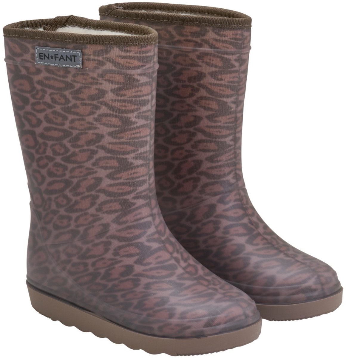 Enfant Thermoboots - Gevoerde regenlaarzen - Meisjes - Leopard Pine Bark - Maat 23