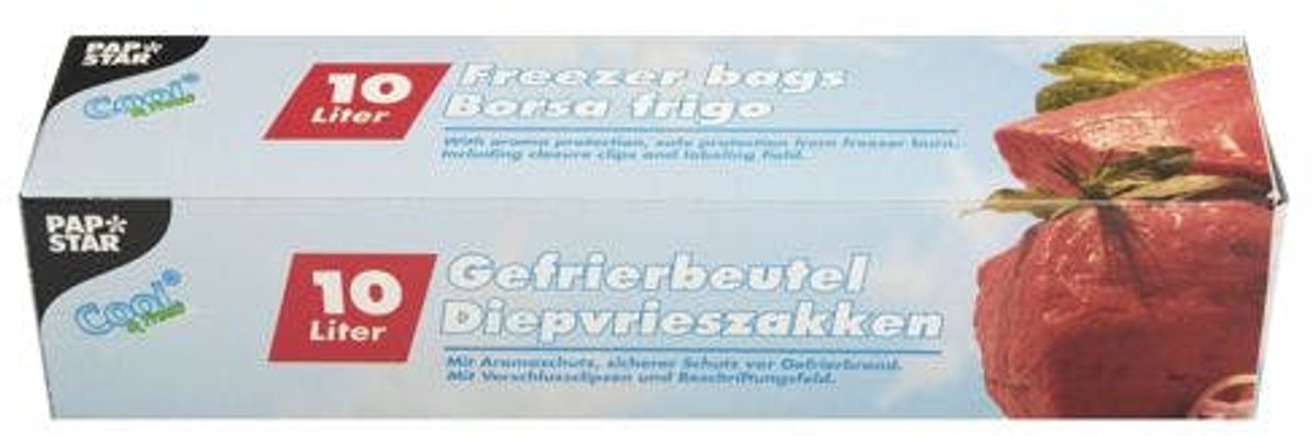 Diepvrieszakjes 10 liter - 24 diepvrieszakken - transparant - 40 x60 cm - Vershoudzakjes voor in de vriezer - Lekvrij - Boterhamzakjes