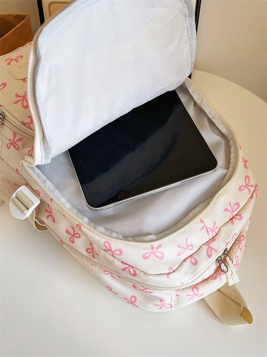 Schooltas - Rugtas - Tas - Rugtas Meisje - Schoolrugzak - 3-Pack Schattige Strik-Rugzakset - Esthetische Strik-Schooltas voor Dames en Meisjes - Grote Capaciteit Bedrukte Tas - voor Reizen, School, Woon-Werkverkeer — cadeau in Mode & Accessoires - foto 8