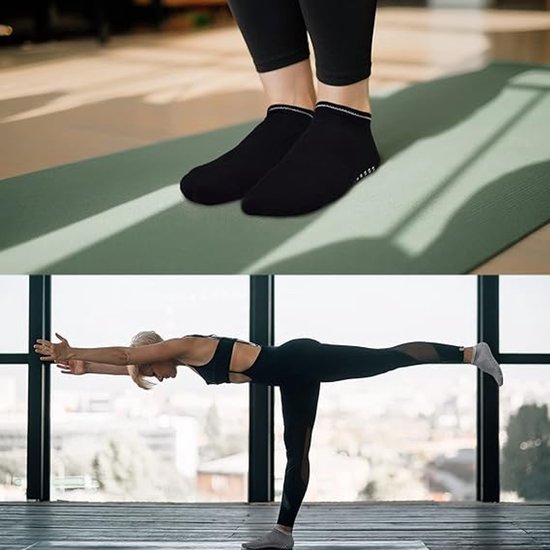 Yoga Sokken - Antislip Sportsokken 4-delig - Voor Yoga/Pilates/Ballet - Damesmaat 38-40 - 4 Kleuren van Merkloos — afbeelding 4