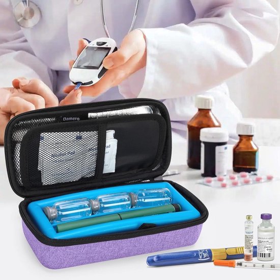 WNHB® Koeltas voor insulinepennen en medicatie - Compacte medische reisetui met koelelementen - Voor diabetici onderweg vakantie werk van WNHB® — afbeelding 2