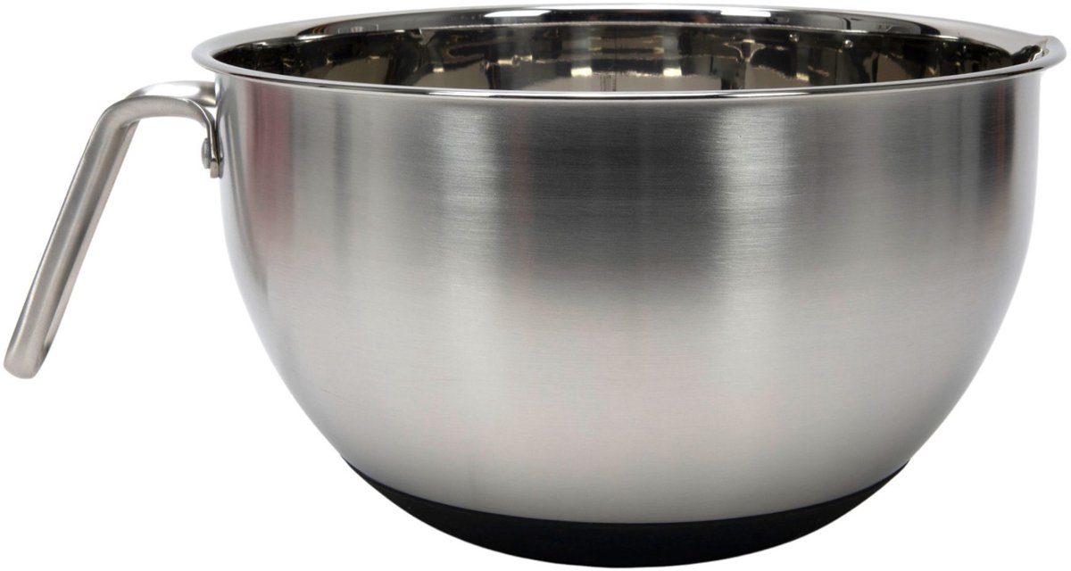 RVS beslagkom - diameter 24 cm - met greep