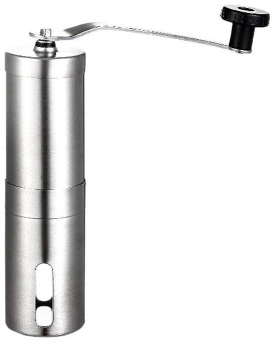 Moulin à café manuel Dussdote - avec broyeur en céramique - Acier inoxydable - Degré de mouture réglable