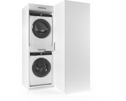 Wasophoogte® Wasmachine Kast London - Wasmachine verhoger - Wasmachine ombouw - 700(D)*1365(B)*2110(H) mm - Wit