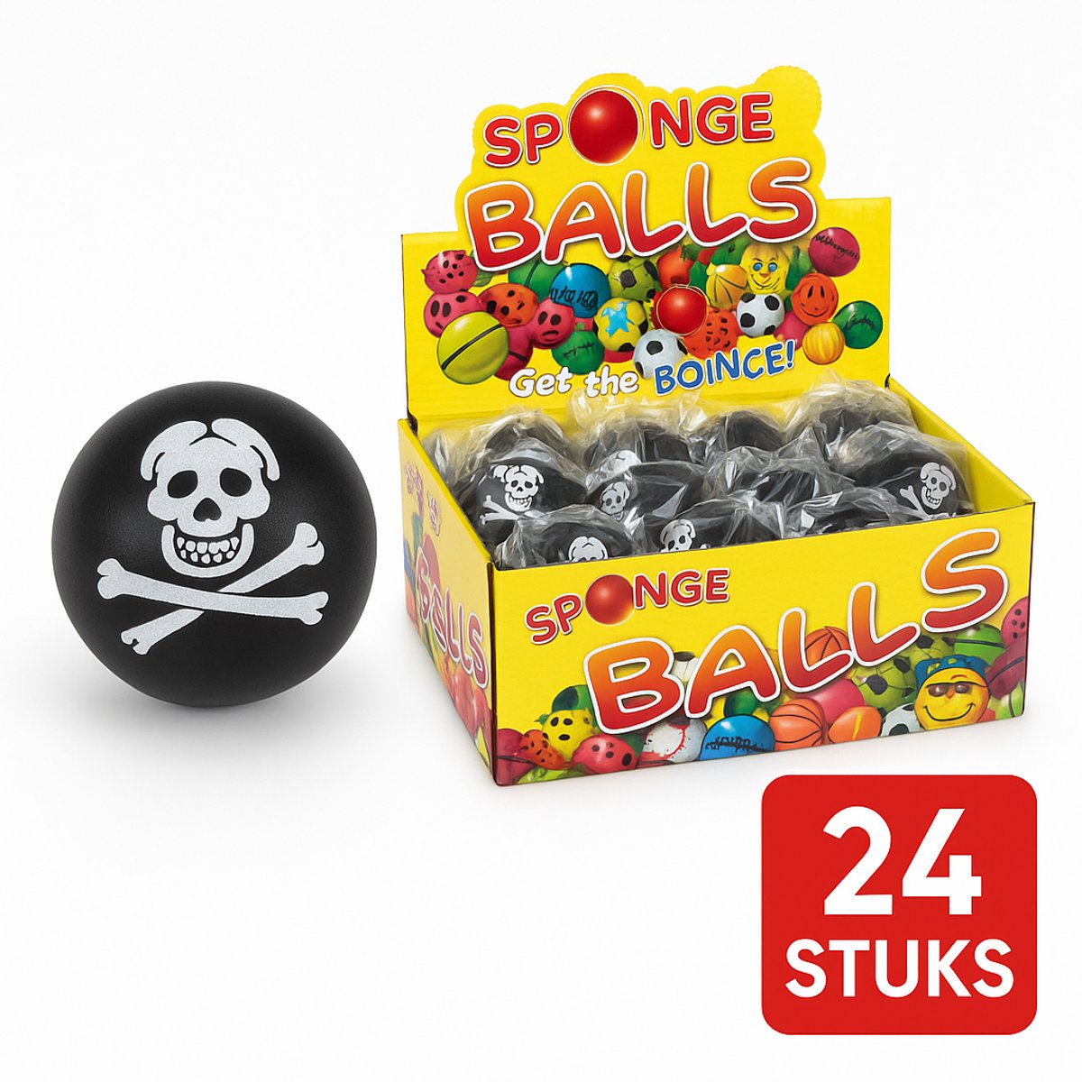 Piraten Stuiterballen 5 cm – Set van 24 stuks – Uitdeelcadeau, Traktatie & Piratenfeestje