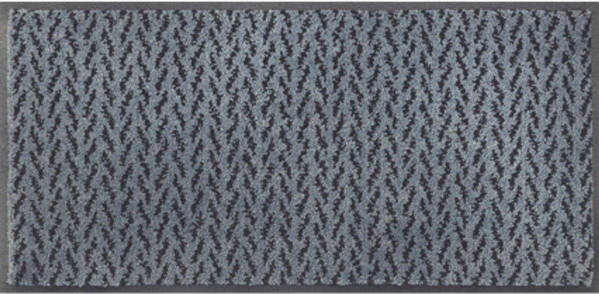Kleen-Tex was+droog deurmat Duo Denim 35x75cm, wasbaar binnen en buiten