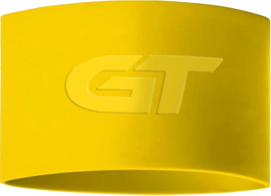 Een gele GT GRIP Tape met GT logo, op witte achtergrond.