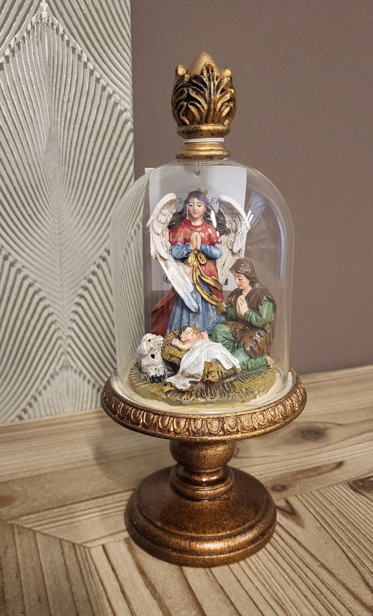 Mix en Match - Ornament - Kerst - Kerststal - Brocante - Stolp - Maat S - 21x9cm