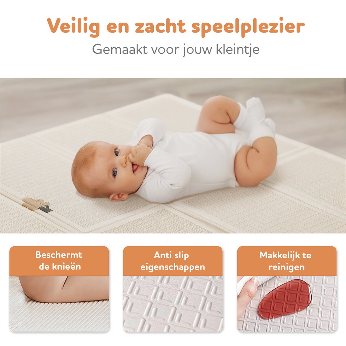 GrowUkkie Speelmat - Speelkleed Baby - Binnen En Buitenkleed - 175x150cm - Opvouwbaar - Inclusief Opbergtas — afbeelding 5