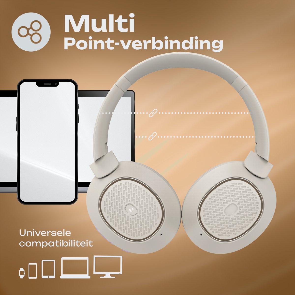 PowerLocus Universe Active Noise Cancelling Koptelefoon - - afbeelding 2