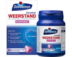 Davitamon Davitamon Compleet Weerstand Kauwvitamines - Multivitamine - bosvruchten - 60 tabletten - 60 stuks