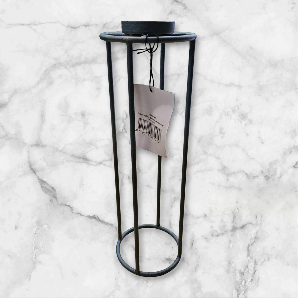 T. Light Holder 10 x 10 x 30 cm Blue Grey