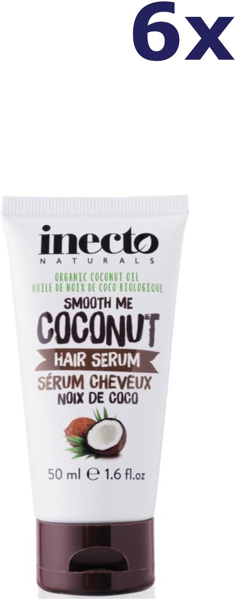 6x Inecto Naturals Haarserum Kokosolie 50ml