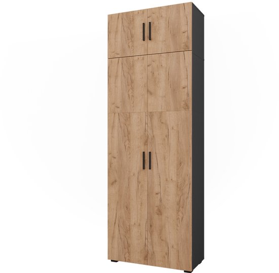 Vicco Badkamerkast Antraciet 80 X 82 Cm Met 3 Laden, Zonder Werkblad Fame Line