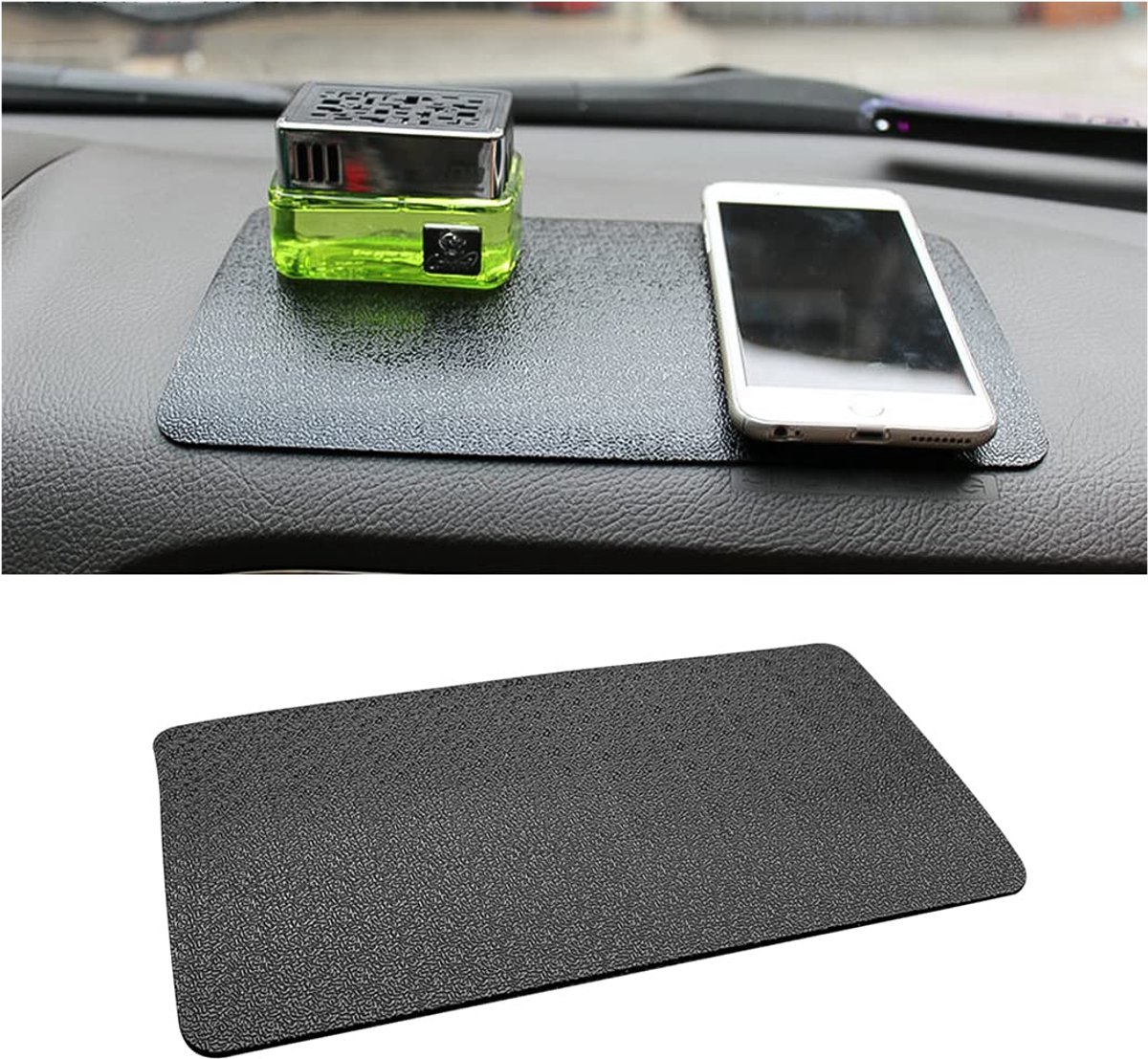 Antislipmat Auto Dashboard - Van PVC Lederlook - Voor Telefoon, Zonnebril en Sleutels