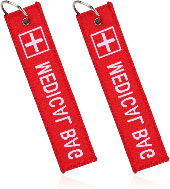 2st Medische Waarschuwingslabel voor Bagage, Dubbelzijdig Label