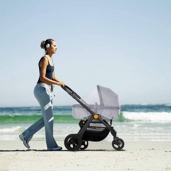 Klamboe Kinderwagen - Universele klamboe voor Kinderwagen & Ledikant - Muskietennet Kinderwagen - Muggennet - Klamboes - Kinderwagen- & Buggy accessoires - Kinderwagens & Buggy's - 1.5m - wit van Merkloos — afbeelding 2