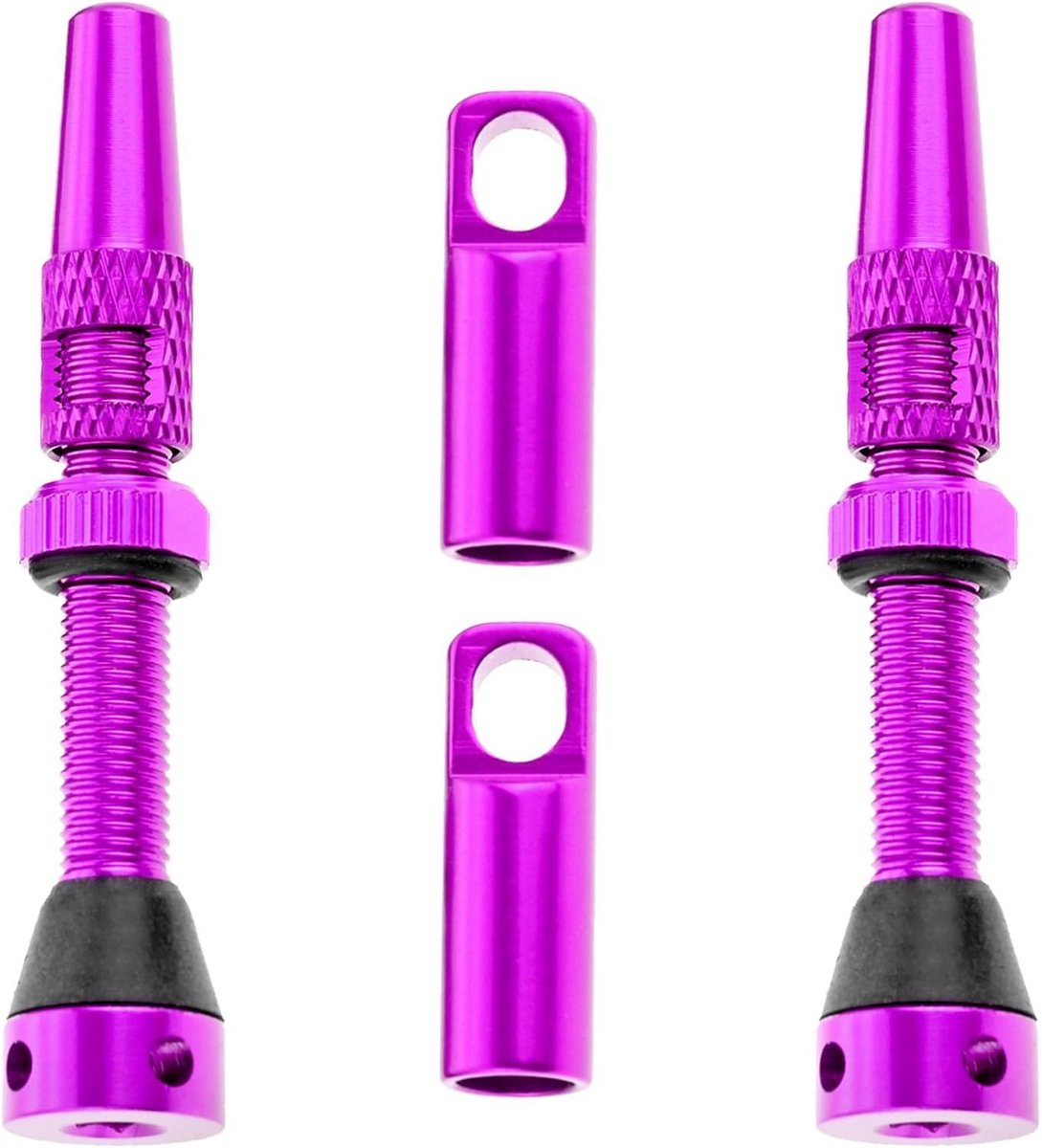 Tubeless Ventielen voor MTB - 2 stuks - Presta - Paars - Aluminiumlegering - 44mm