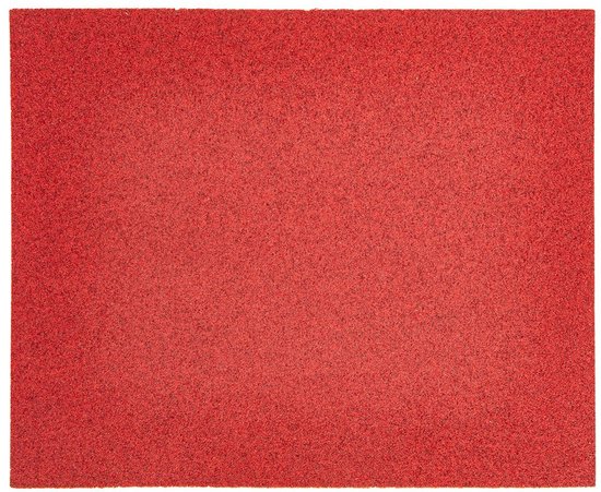 Rood schuurpapier met een korrel van 120.
