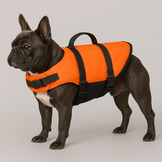 Foto: Hondenzwemvest reddingsvest hond honden zwemvest m flamingo zwemvest marinus fluo oranje