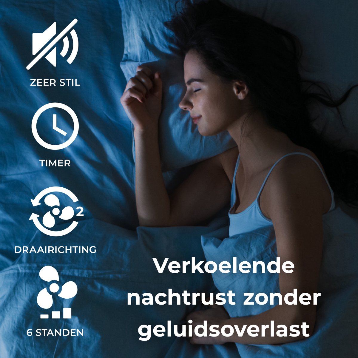 Goedewaere Plafondventilator - zwart - Met Afstandsbediening - Met Lamp - Fluisterstil - Timer - Ideaal voor slaapkamer - Ventilator plafond - Verlichting - Plafondlamp thumbnail 3