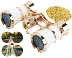 Verrekijker voor volwassene 3x25 - Classic Foldable Opera Glasses - 3X vergroting - Incl. Nekkoord - ideaal voor theater, opera, concerten, musicals, evenementen