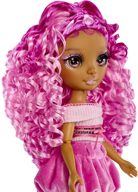 Rainbow High Sparkle and Shine-pop Leilani met magische luchtbellen in haar benen, roze haar, modepop van 28 cm van Rainbow High — afbeelding 4