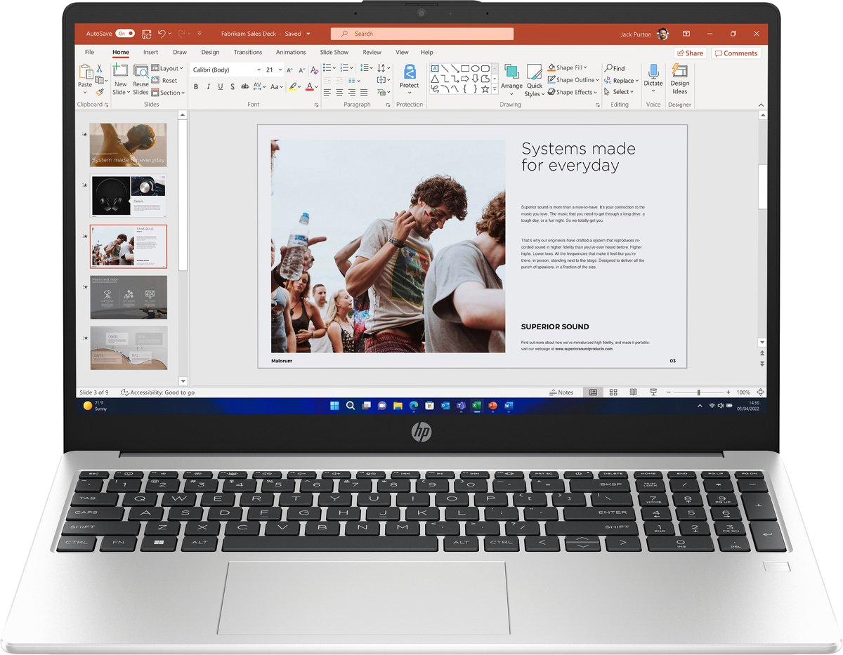 HP 255 G10 AMD Ryzen™ 3 7330U Laptop 39,6 cm (15.6") Full HD 8 GB DDR4-SDRAM 512 GB SSD Wi-Fi 6 (802.11ax) Windows 11 Pro Zilver