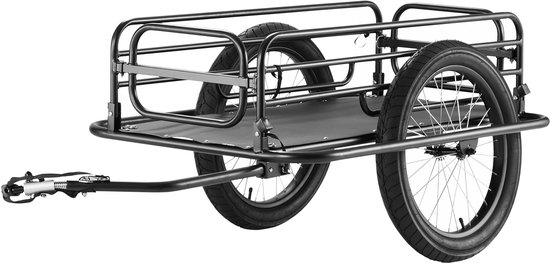 Fietskar, Draagvermogen 125 Kg, Robuuste Opvouwbare Fietskar, Opvouwbaar en CoMpact, Snelspanner, Universele Trekhaak, 20 Inch Wielen, Geschikt voor de Meeste Fietsen — afbeelding 2