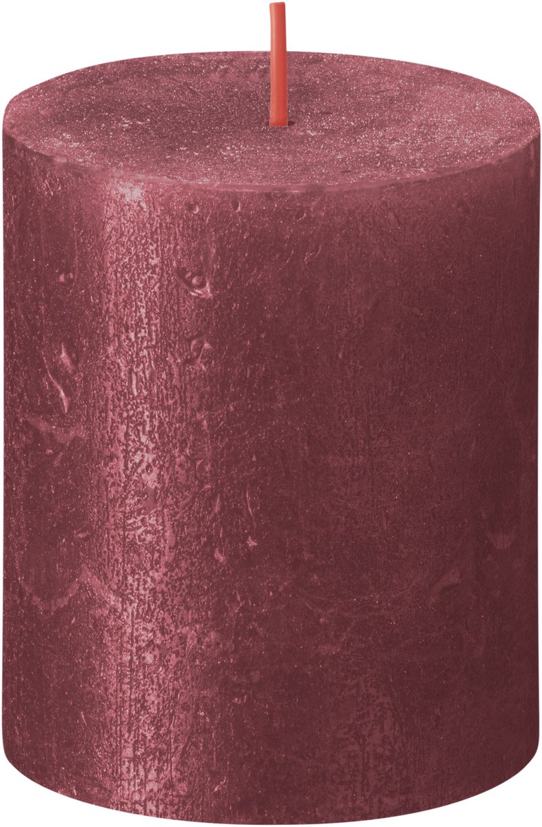 Bolsius Rustiek Stompkaars Hoogte 8 cm - Ø68 mm Rood