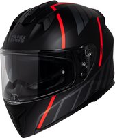 IXS iXS217 2.0 Mat Zwart Rood Integraalhelm - Maat M - Helm