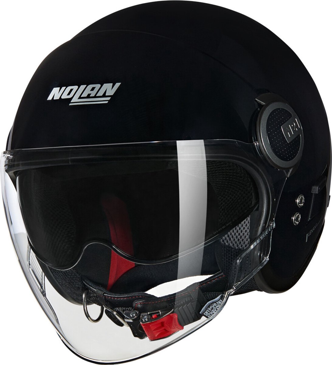 Nolan N21 Visor 06 Classico 301 Zwart Glossy Jethelm - Maat XS - Helm
