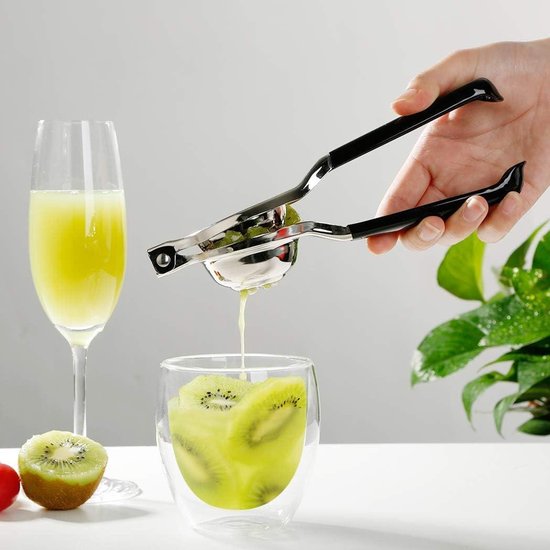 Metal Lemon Squeezer Lime Press with Silicone Handle (Black) van Merkloos — afbeelding 4