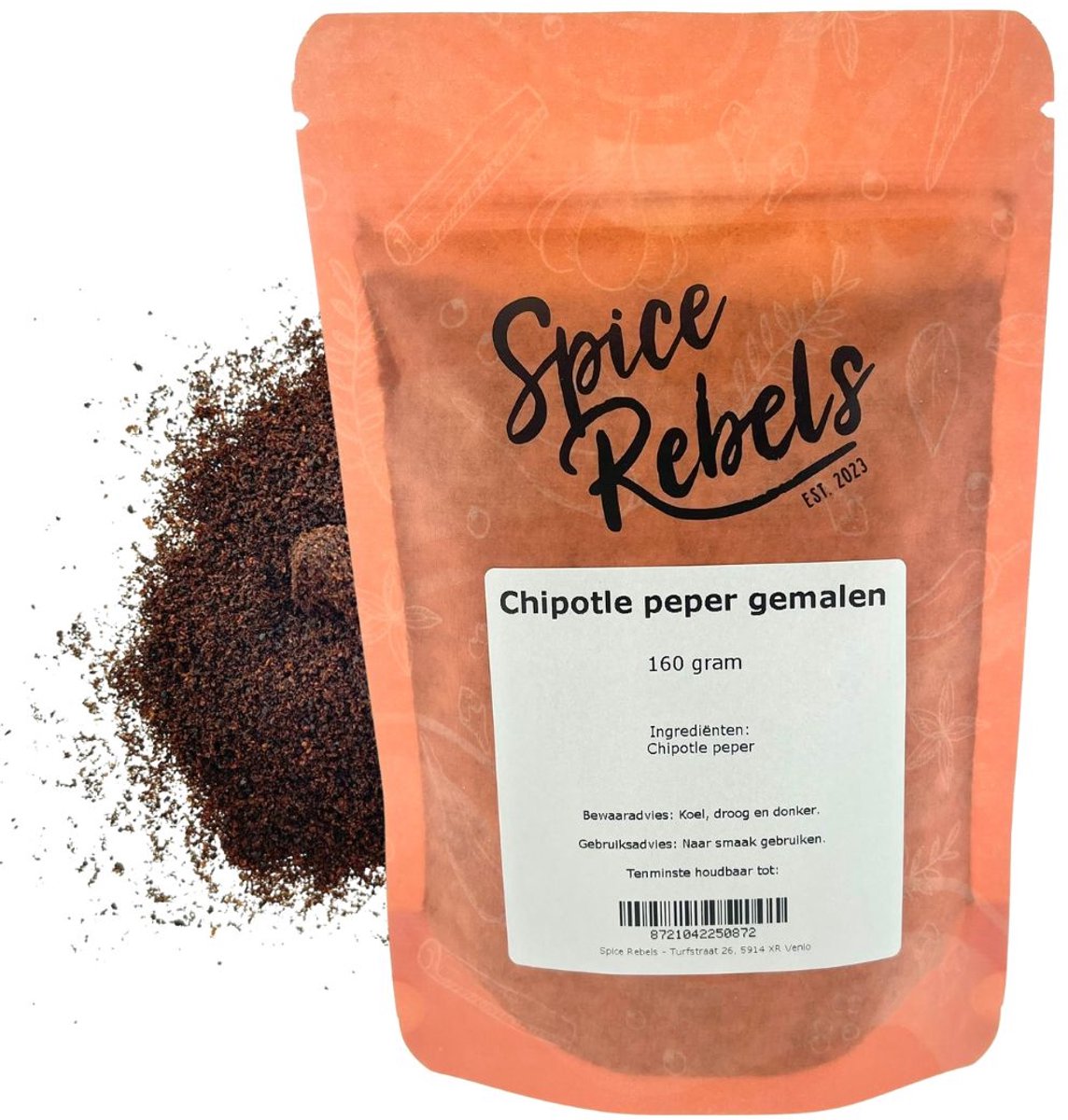 Goedkoopste Spice Rebels - Chipotle peper gemalen - zak 160 gram