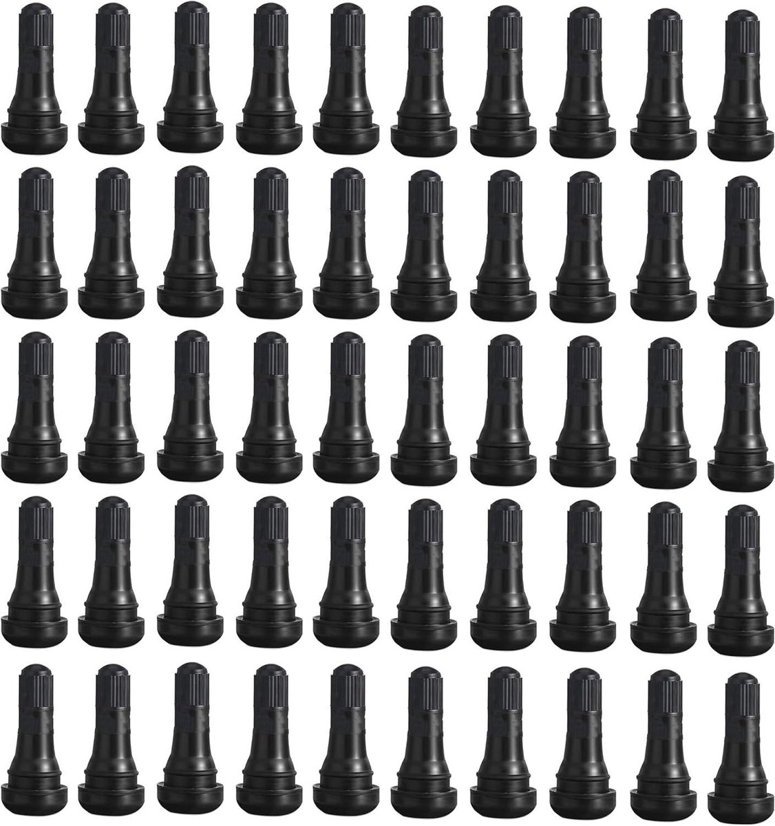 Allecto Plus - Bandenventiel Zwart Autoventiel - 50 Stuks - Rubberen Velgenventielen - Snap-In Ventielen - Voertuig Accessoires