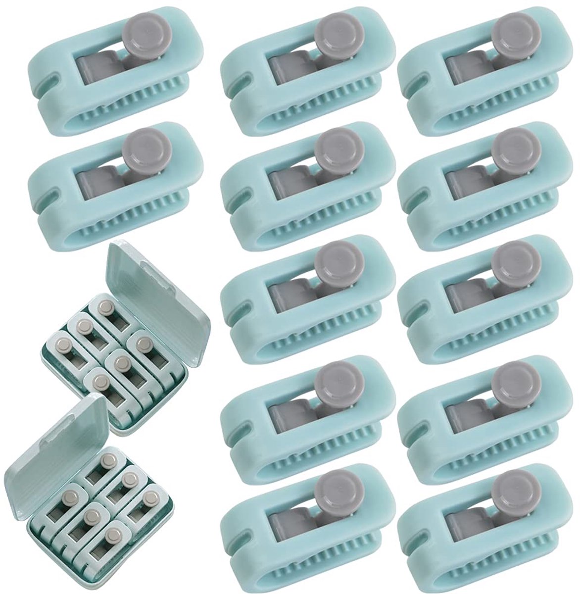 Ibenzoa® Praktische Set van 12 Antislip Dekbedovertrekclips met Hoge Elasticiteit voor Veelzijdig Gebruik