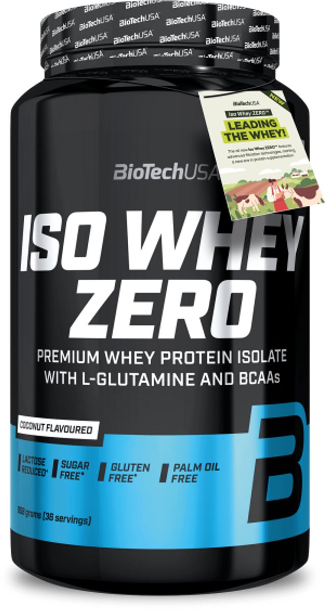 BiotechUSA isolaat eiwitpoeder - ISO WHEY zero (908 g) - smaak: Kokosnoot