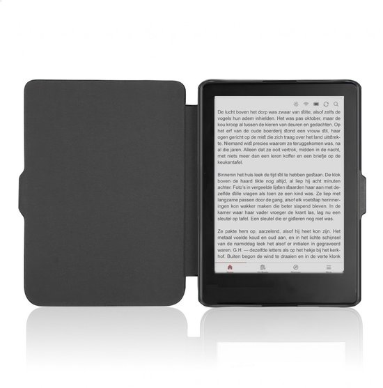 RENALUX - Hoesje Geschikt voor Kobo Clara BW E-Reader - Sleepcover Bookcase - Book Cover - Zwart van Merkloos — afbeelding 4
