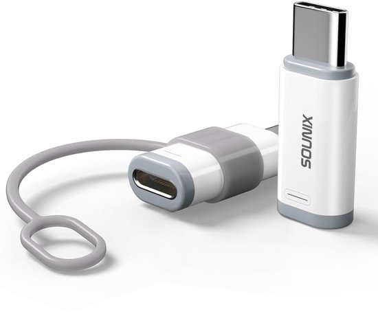 Sounix Lightning naar USB C Adapter - Set van 2 stuks - Lightning Female to USB C Male - Telefoon - Adapter