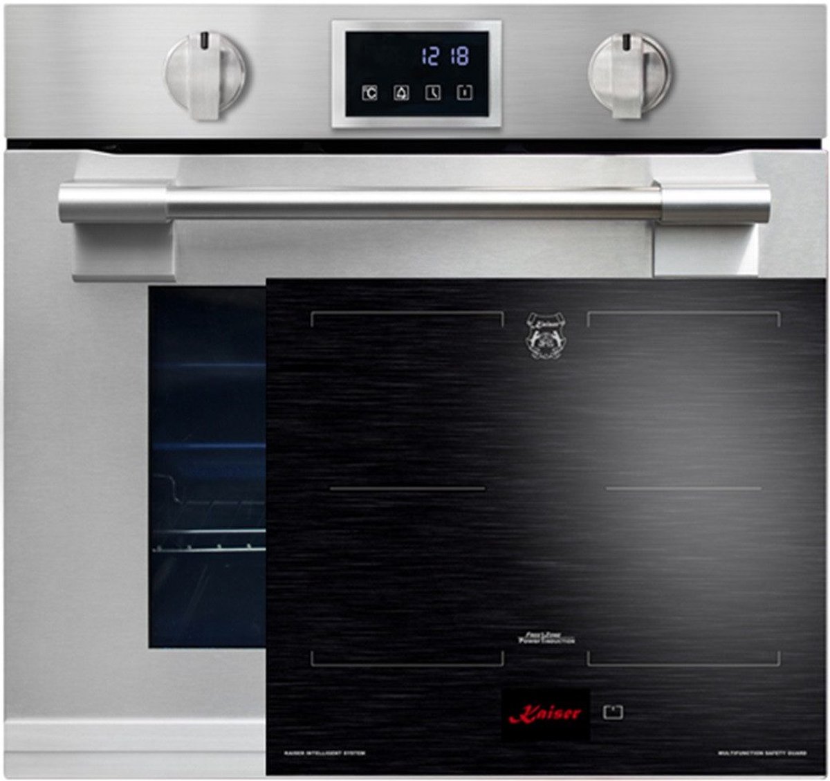 Kaiser EH 6339 XXL Inbouwoven 86L, met pyrolyse & AirFry, touch display + KCT 6140 FI inductiekookplaat 60 cm